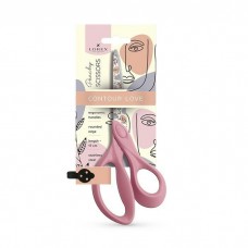 Ножницы офисные 170мм PEACHY CONTOUR LOVE  пластик принт на лезвиях Lorex