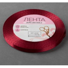 Лента Атласная, цвет вишнёвый