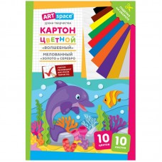 Картон цветной 10л. 10цв. A4, 