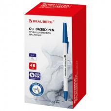 Ручка шариковая синяя масляная  Stick Medium, узел 1 мм, линия письма 0,5 Brauberg