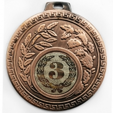 Медаль Металлическая 3 место бронза, без ленты 6 см