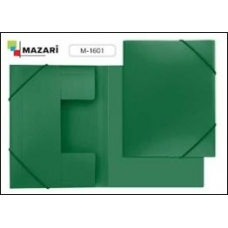 Папка на резинке А4  0,5 мм, зеленая Mazari