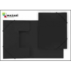 Папка на резинке А4 0.5 мм, черная Mazari