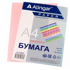 Бумага офисная для принтера цветная А4, 20л., Неон 