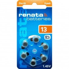 Батарейка   №13,для слухового аппарата BL6,1,45 V.ЦЕНА ЗА 1 БЛИСТЕР RENATA