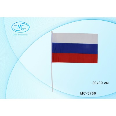 Флаг 20х28 см Триколор 10887546