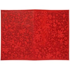 Обложка для паспорта нат.кожа красный, сплошное тиснение по коже 