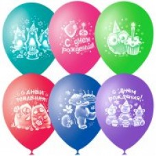 Воздушный шар Зверушки-Игрушки С Днем Рождения (10) 25 см