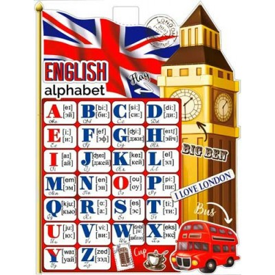 Плакат Английский алфавит 450х595 мм