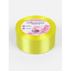 Для творчества Лента атласная 40 мм, 23±1 м, жёлтая Арт Узор