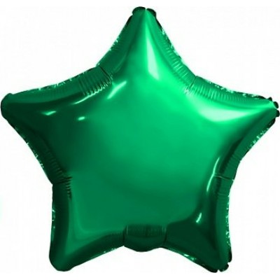 Фольгированный шар Звезда  Зеленый 19' /48 см