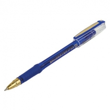 Ручка шариковая синяя масляная с грипом  