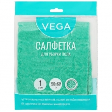 Хозтовары Тряпка  для мытья пола,микрофибра, 50*60см, индивид. упаковка Vega