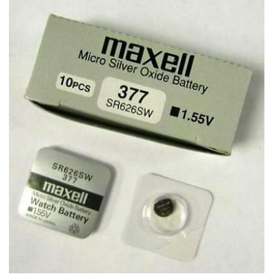 Батарейка часовая  SR-626SW(377/376) BL-1(для кварцевых и электронных часов) MAXELL