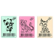 Ластик прямоугольный   ZOO, Z1 ,35х25х8мм пастельный ассорти Луч
