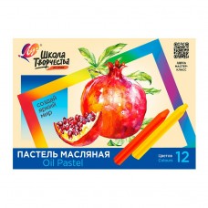 Пастель 12цв. художественная масляная Школа творчества,мелки трехгранные Луч