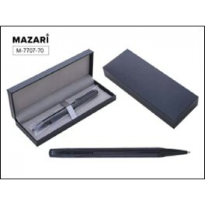 Ручка подарочная синяя с пов.мех.,ELATIO B,  пиш.узел 0,7,корпус металлический Mazari