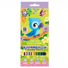 Карандаши 12цв. пластик ZOO, шестигран., Луч