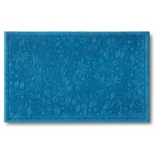 Обложка для проездных документов нат.кожа голубой, сплошное тиснение по коже 