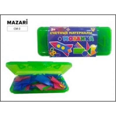 Счетный материал    + мозайка, пластиковый пенал, ассорти 2 цвета Mazari