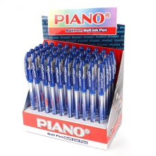 Ручка шариковая синяя на масляной основе.корпус тониров. с резиновым держател Piano