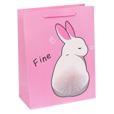 Пакет Бумажный плотный Пушистый кролик 26х32х10 см
