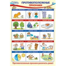 Плакат  А3 Противоположные признаки