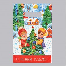 Пакет Полиэтиленовый Зимние забавы НГ 20х30 (30) с вырубной ручкой