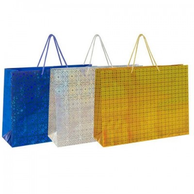 Пакет Бумажный голография МИКС  44,7x12,7x33 см
