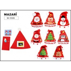 Новый год Набор для творчества Holiday hat,из текстиля,8 дизайнов в ассорти, ОПП-упаковка Mazari