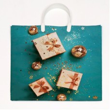 Пакет Полиэтиленовый Золотые подарки НГ 36х37(100) с пластс.ручками