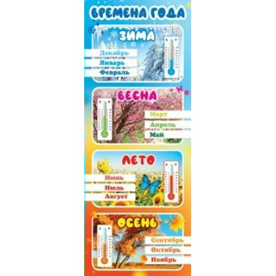 Закладка магнитная Времена года.