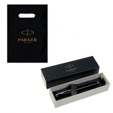 Ручка подарочная черная роллер, IM Core Black CT F .хром Parker
