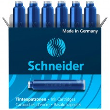 Картридж чернильный  синий, 6шт., картонная коробка(для перьевых ручек) Schneider