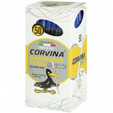 Ручка шариковая синяя Corvina Classic  51 1мм, прозр.корпус, Corvina